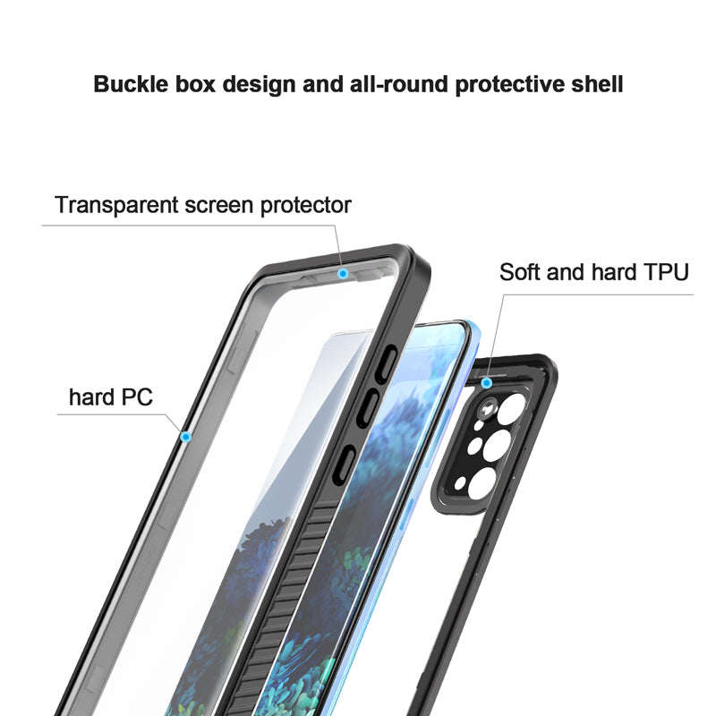 FS Series Clear Waterproof Phone Case for Samsung Galaxy S20 Plus 5G , PC+TPU IP68 Underwater Dustproof Cover FS Series Clear Waterproof Phone Case for Samsung Galaxy S20 Plus 5G , PC+TPU IP68 Underwater Dustproof Cover